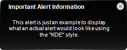 Preview of the KDE Alert.