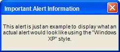 Preview of the Windows XP Alert.